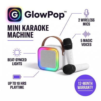 GlowPop™ - Wireless Karaoke Machine